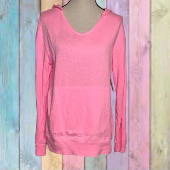 SO Tops - So Pink Cozy Oversized Pullover Lounge Hoodie Top NWT
